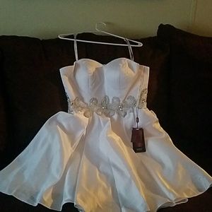White dress with sequins